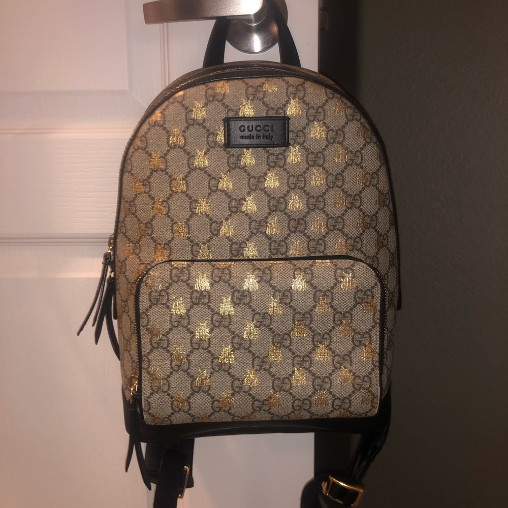 Gucci GG Monogram Supreme Bees Backpack